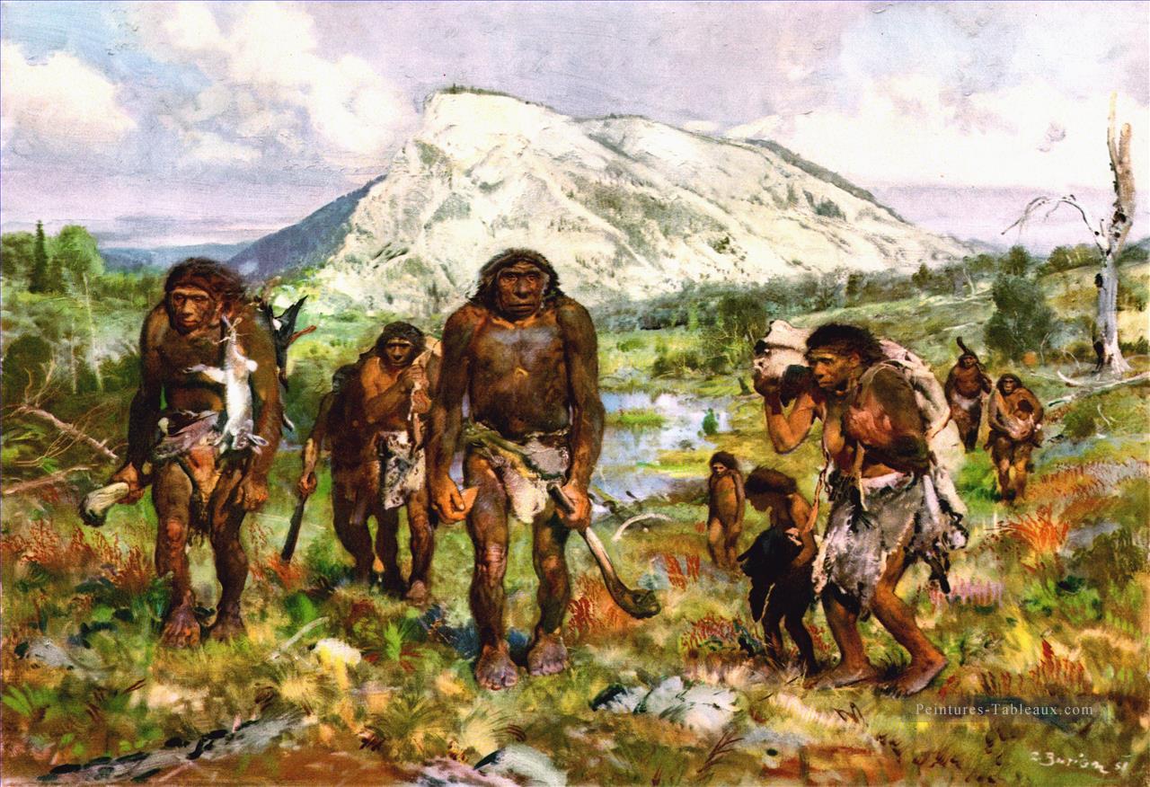 chasseurs primitifs Peintures à l'huile